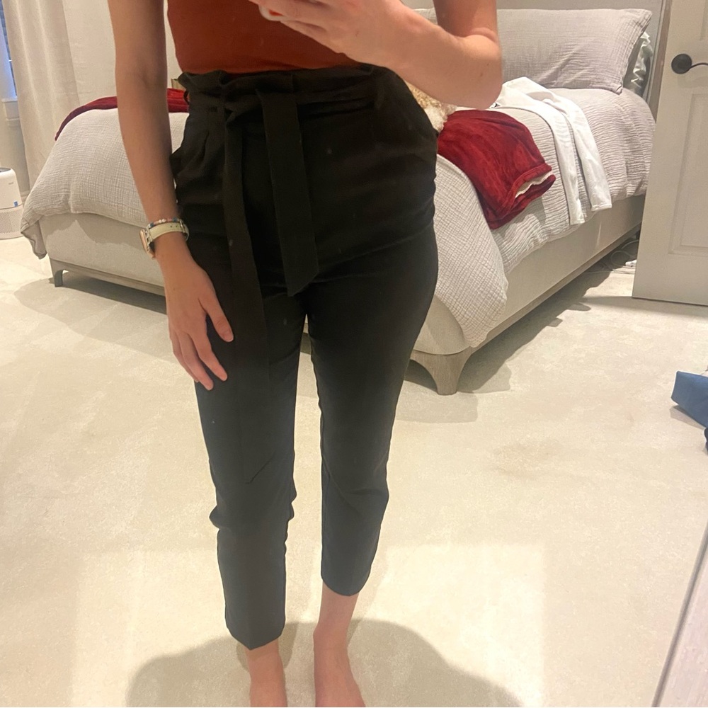 H&M Ankle-Length Tie-Belt Pants (sold out online)